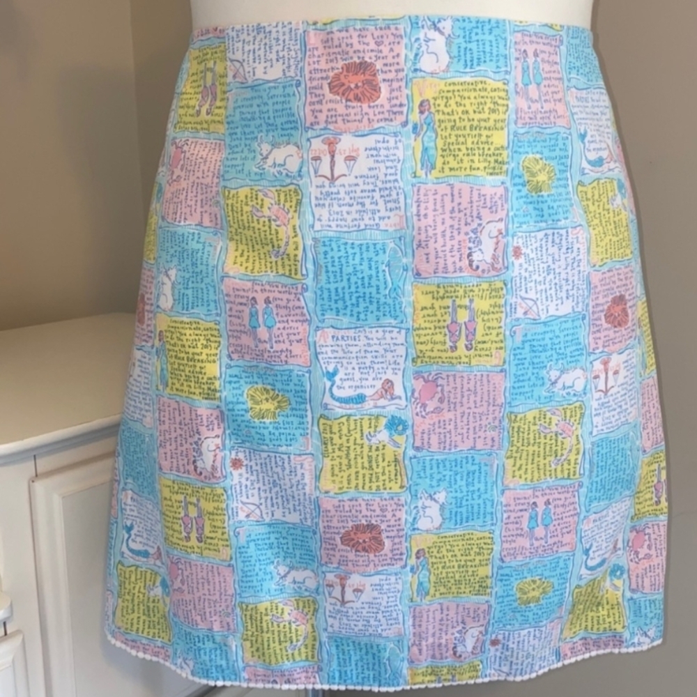 Lilly Pulitzer Written In The Stars.Patchwork Mini Skirt